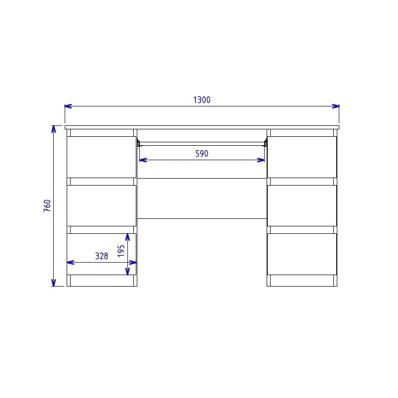 Topeshop KUBA BIEL MAT computer desk White Topeshop KUBA BIEL MAT computer desk White