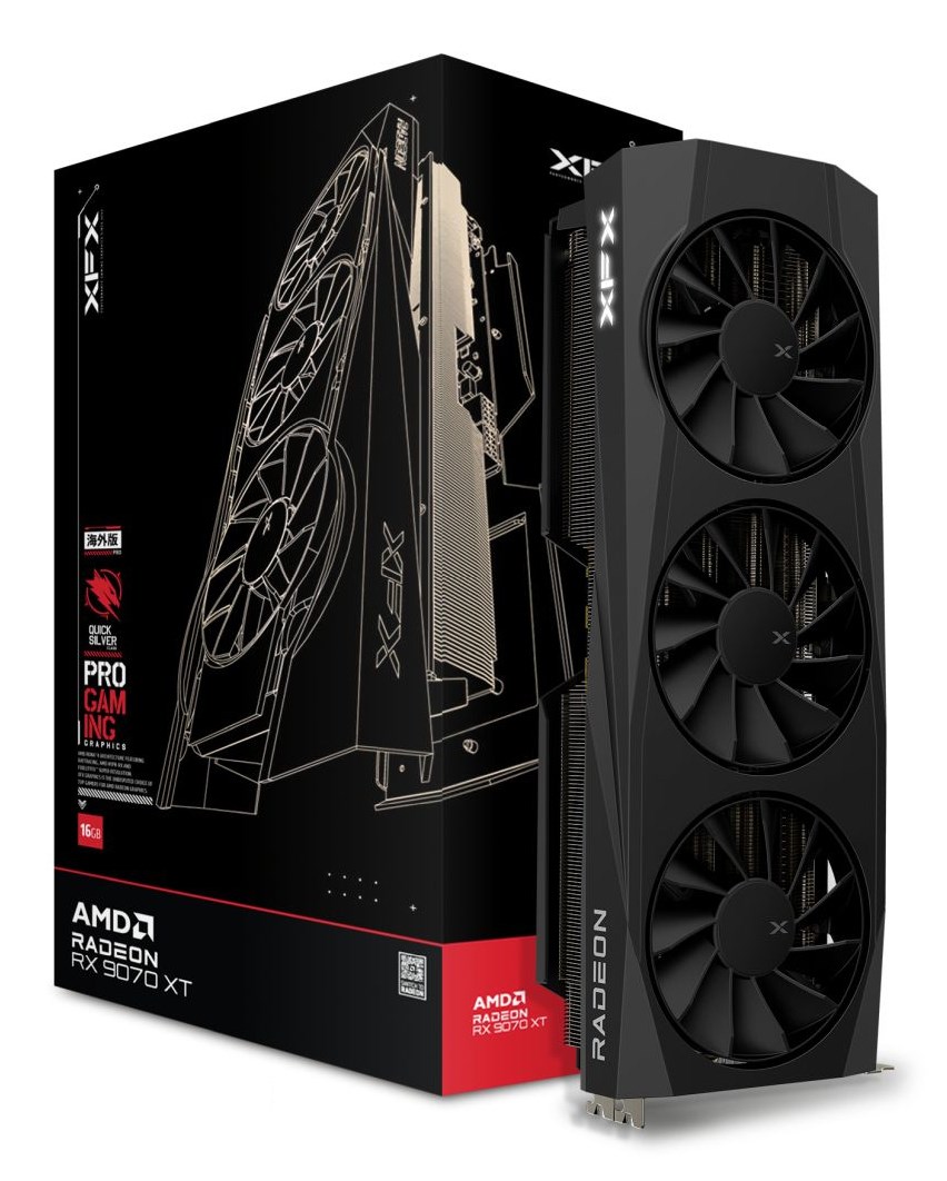 XFX Quicksilver Radeon RX 9070 XT Gaming Edition AMD 16 GB GDDR6 XFX Quicksilver Radeon RX 9070 XT Gaming Edition AMD 16 GB GDDR6