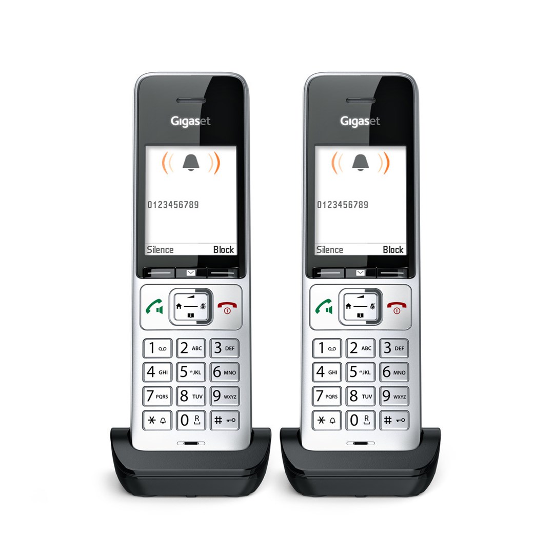 Gigaset COMFORT 500HX duo Analog/DECT telephone Caller ID Black, Silver Gigaset COMFORT 500HX duo Analog/DECT telephone Caller ID Black, Silver