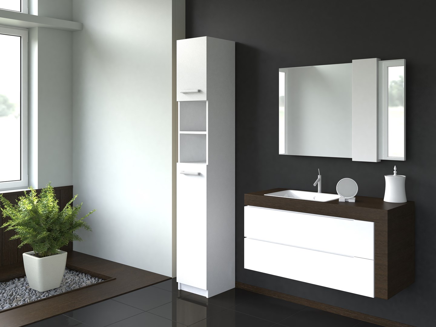 Topeshop MARBELA BIEL bathroom storage cabinet White Topeshop MARBELA BIEL bathroom storage cabinet White