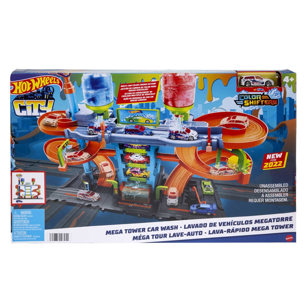 Hot Wheels City Mega Car Wash with 1 Color Shifters Car, Toy for Kids Hot Wheels City Mega Car Wash with 1 Color Shifters Car, Toy for Kids
