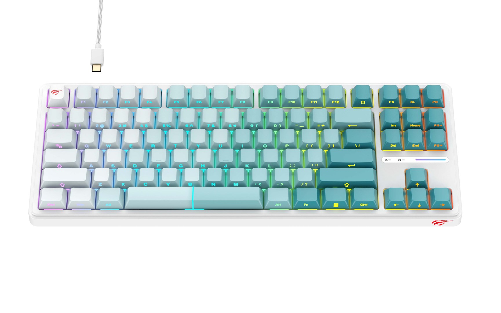 Havit KB901L - gaming keyboard (white and green) Havit KB901L - gaming keyboard (white and green)