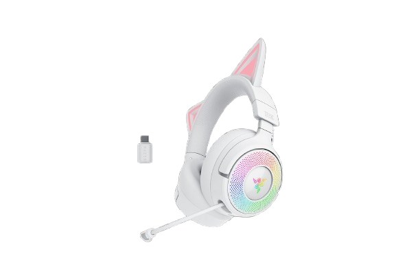 Razer Kraken Kitty V3 Pro - White Headset Wired & Wireless Head-band Gaming USB Type-A Bluetooth Razer Kraken Kitty V3 Pro - White Headset Wired & Wireless Head-band Gaming USB Type-A Bluetooth