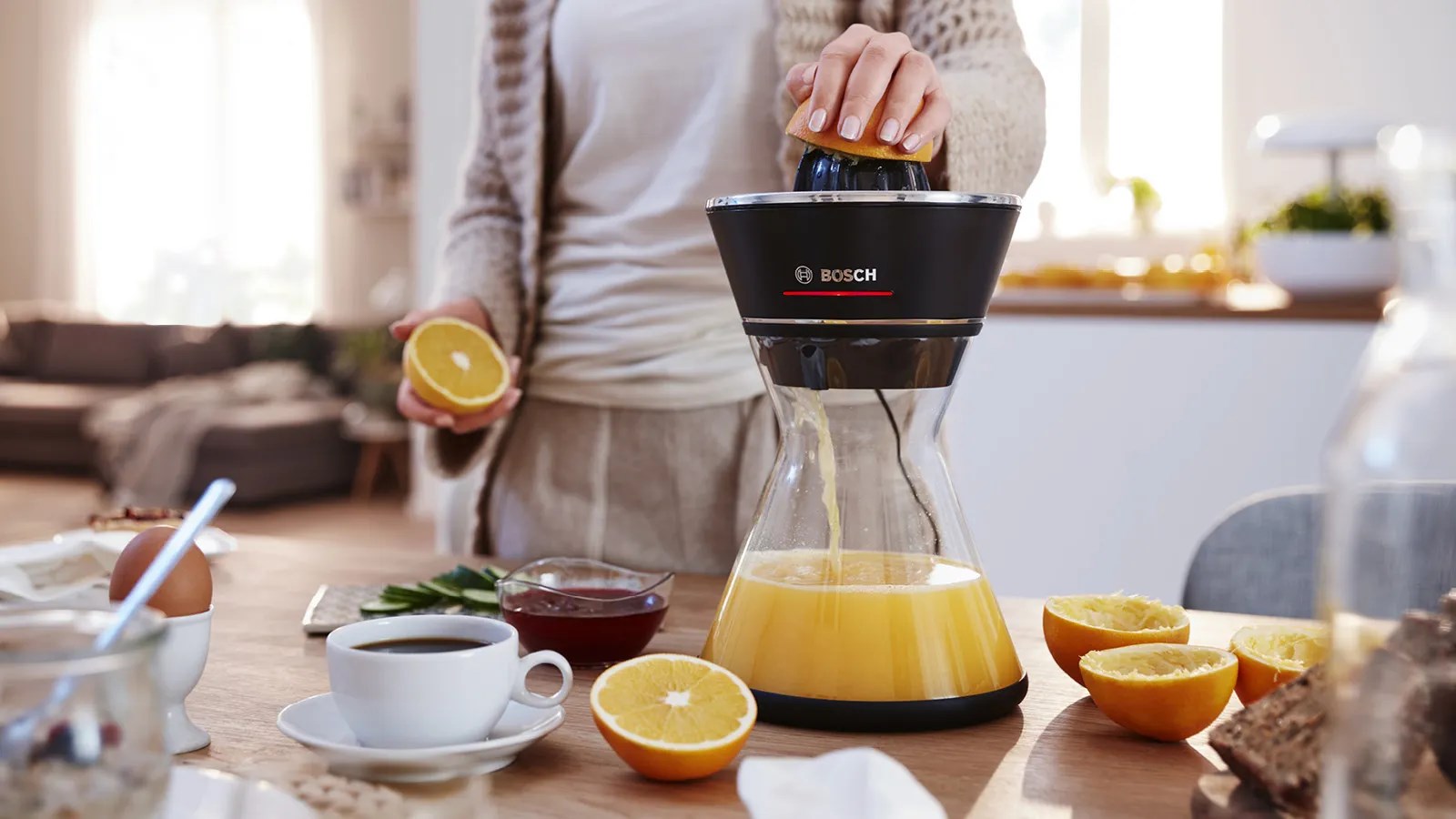 Bosch MCP72GPB citrus press Plastic, Stainless steel Black, Transparent Bosch MCP72GPB citrus press Plastic, Stainless steel Black, Transparent