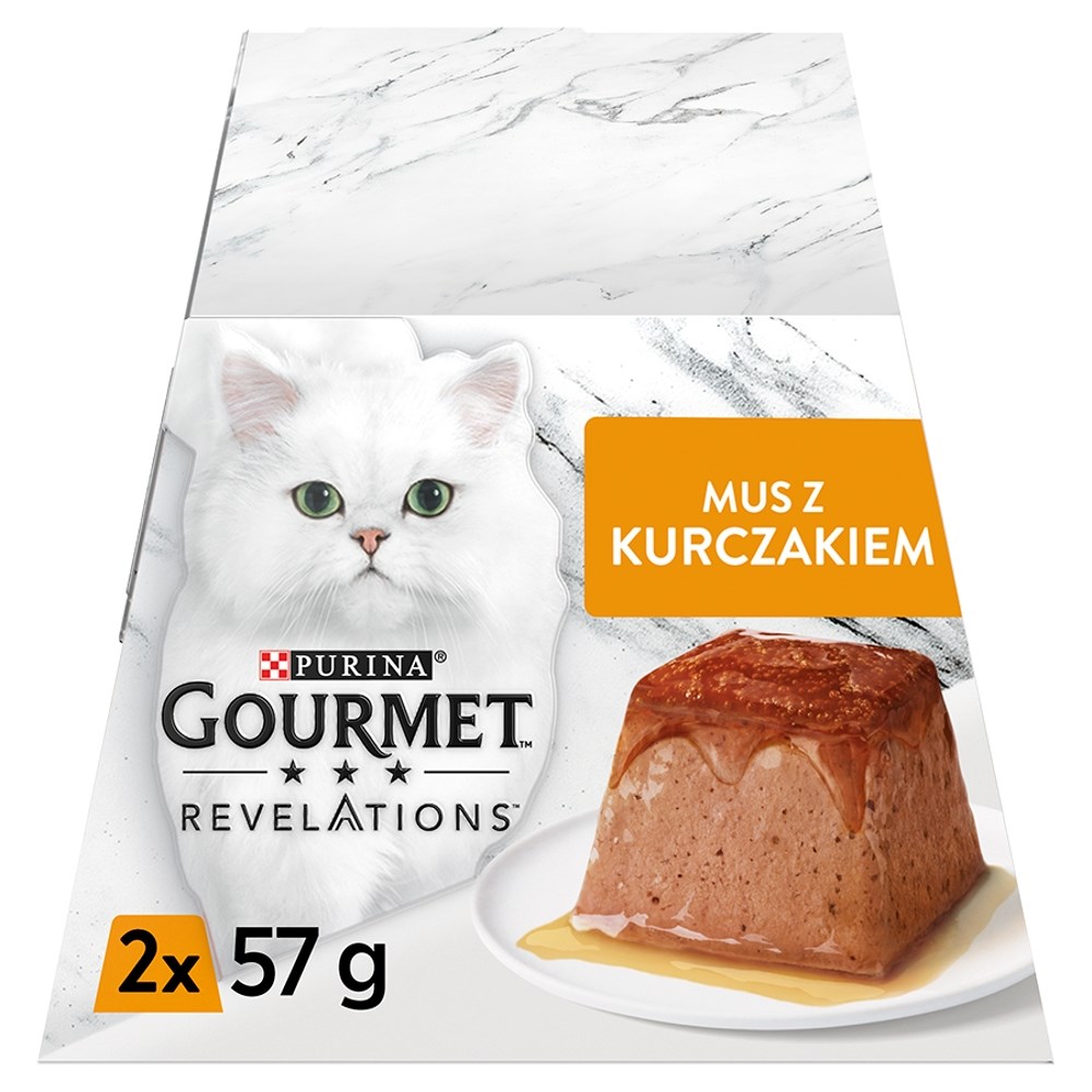 PURINA Gourmet Revelations Mousse with chicken in sauce - wet cat food - 2x57g PURINA Gourmet Revelations Mousse with chicken in sauce - wet cat food - 2x57g