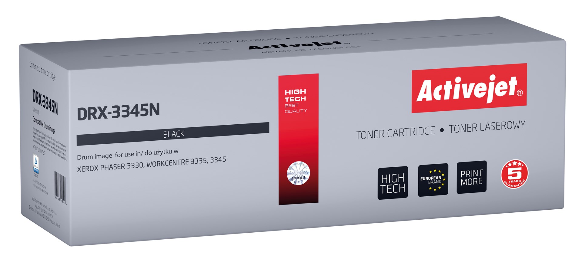 Activejet DRX-3345N Drum (replacement for Xerox 101R00555; 30000 pages; black) Activejet DRX-3345N Drum (replacement for Xerox 101R00555; 30000 pages; black)