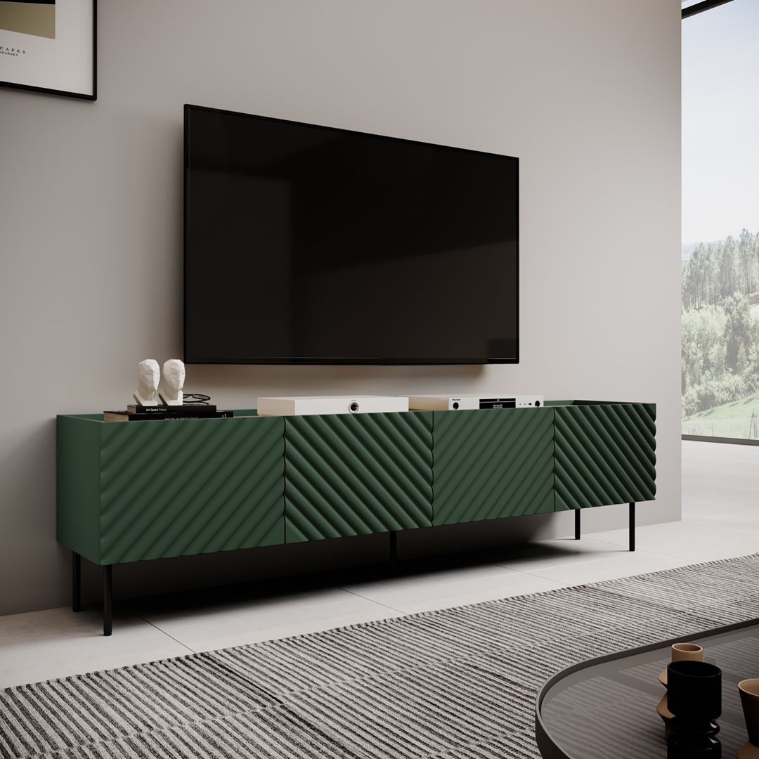 4D RTV cabinet ONDA 200x40xH54.35 green (standing or wall mounted) 4D RTV cabinet ONDA 200x40xH54.35 green (standing or wall mounted)
