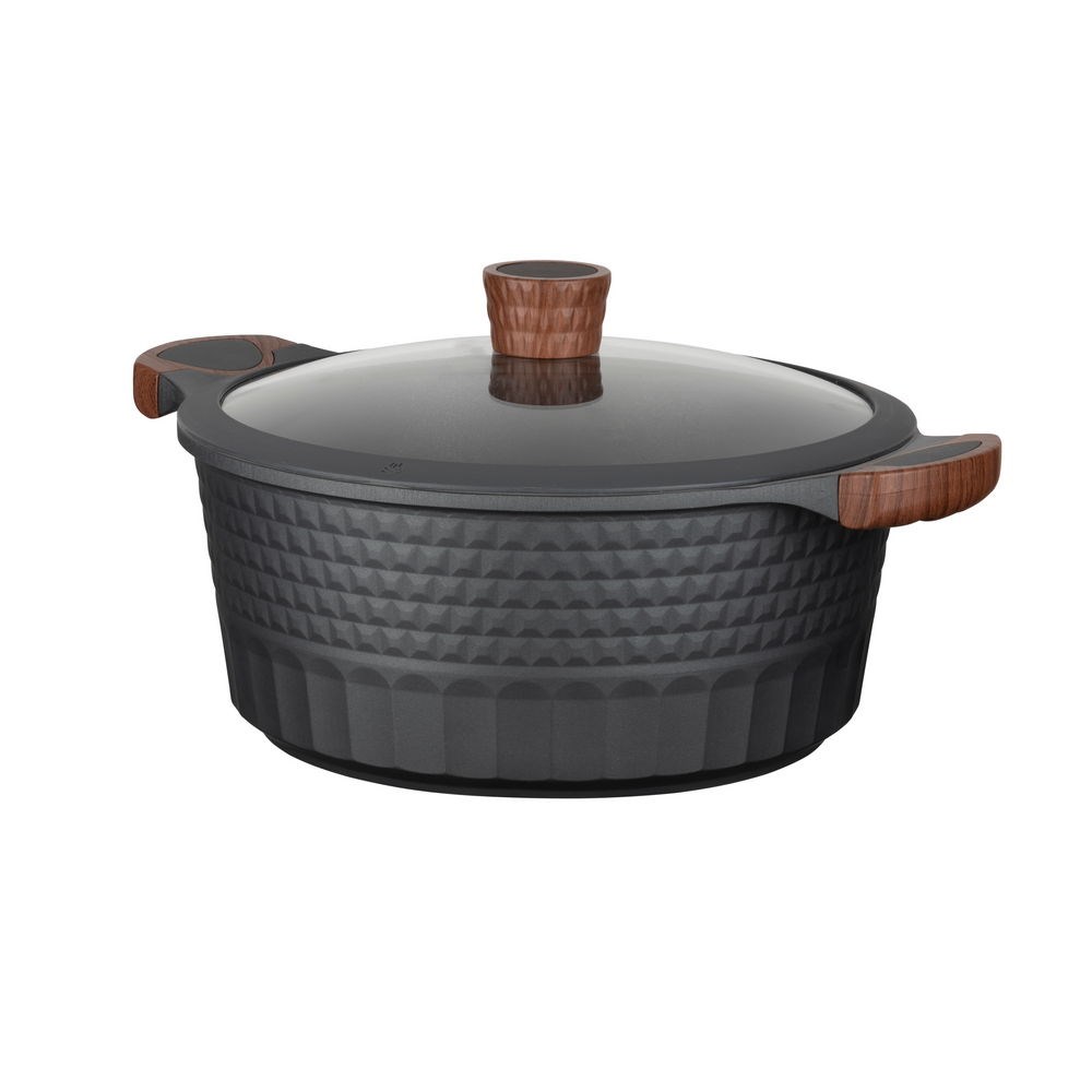 Resto Kitchenware Capella 6.6 L Round Black, Wood Resto Kitchenware Capella 6.6 L Round Black, Wood
