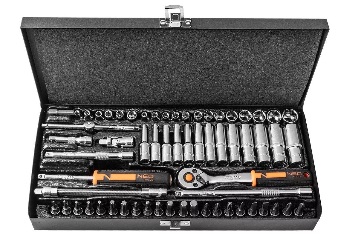 Neo Tools 1/4" socket wrenches set of 63 pieces Neo Tools 1/4" socket wrenches set of 63 pieces