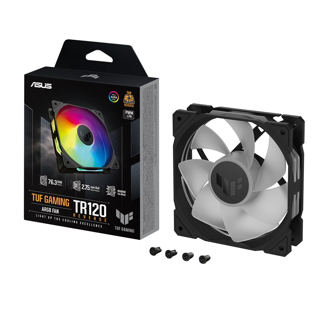ASUS TUF Gaming TR120 ARGB Reverse Fan Black ASUS TUF Gaming TR120 ARGB Reverse Fan Black