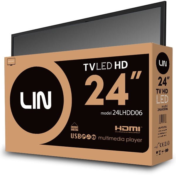 LIN 24LHDD06 HD Ready DVB-T2 Black LIN 24LHDD06 HD Ready DVB-T2 Black