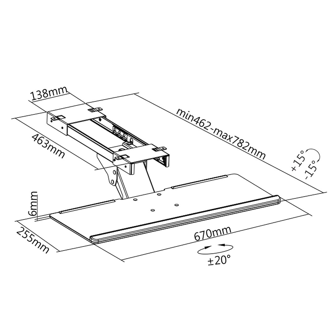Maclean Keyboard Holder, max 2 kg, MC-757 Maclean Keyboard Holder, max 2 kg, MC-757