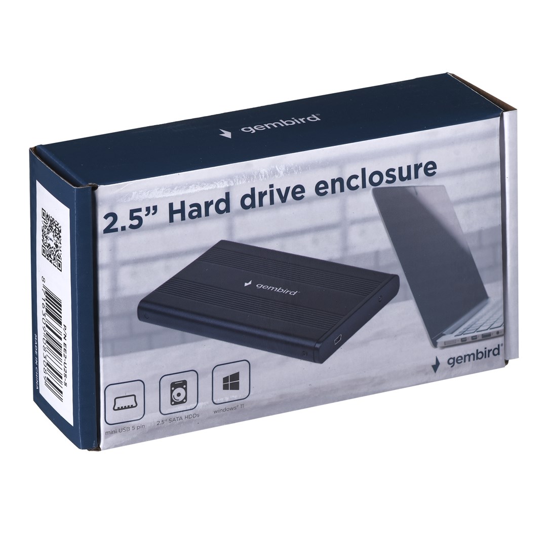 Gembird EE2-U2S-5 storage drive enclosure HDD enclosure Black 2.5" Gembird EE2-U2S-5 storage drive enclosure HDD enclosure Black 2.5"