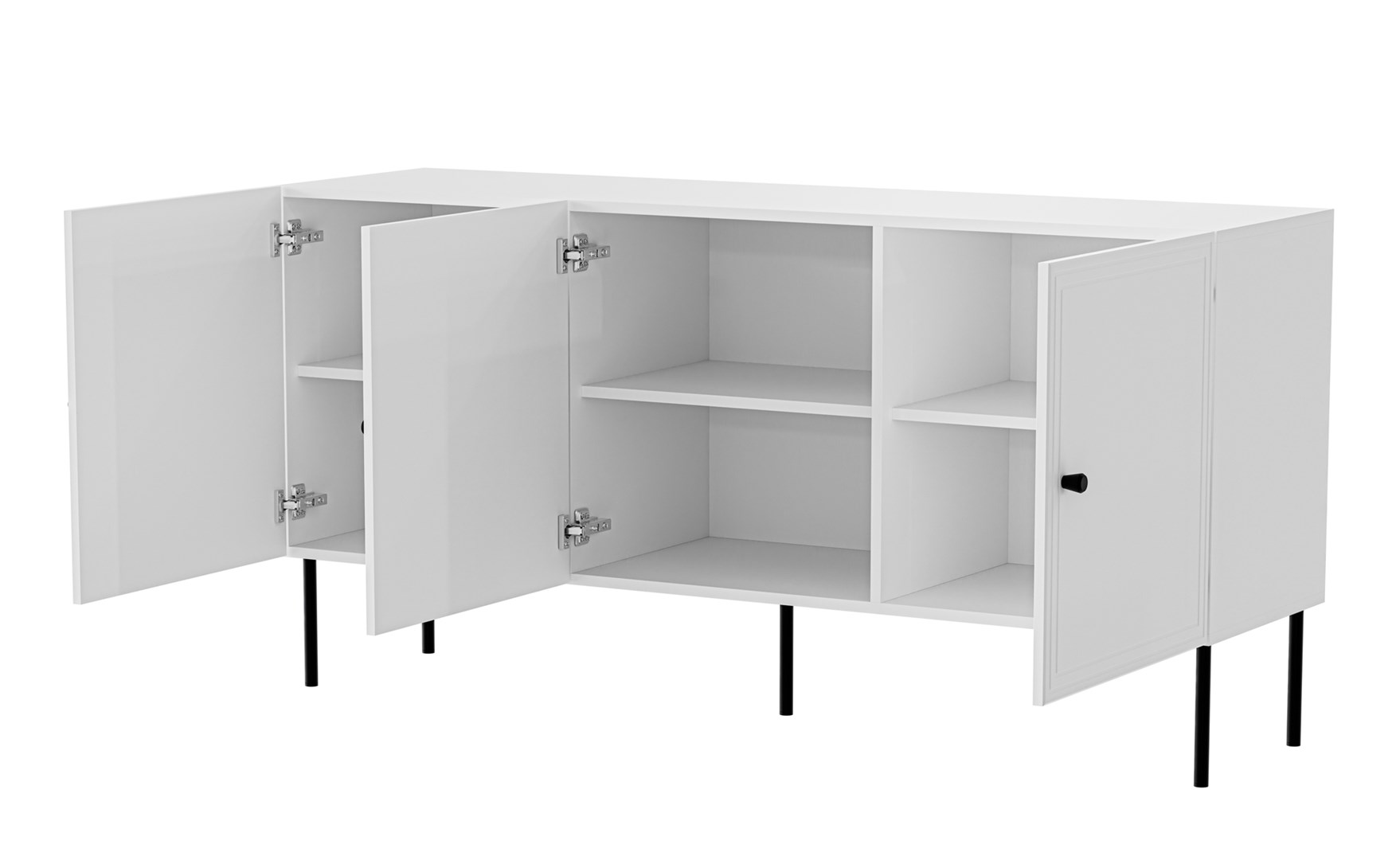 3D chest of drawers PALAZZO BIS 151x40x75 white matt 3D chest of drawers PALAZZO BIS 151x40x75 white matt