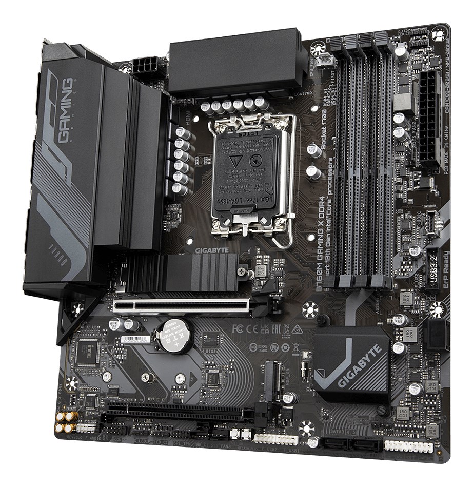GIGABYTE B760M GAMING X DDR4 Motherboard - Supports Intel Core 14th Gen CPUs, 8+1+1 Phases Digital VRM, up to 5333MHz DDR4 (OC), 2xPCIe 4.0 M.2, 2.5GbE LAN, USB 3.2 Gen2 GIGABYTE B760M GAMING X DDR4 Motherboard - Supports Intel Core 14th Gen CPUs, 8+1+1 Phases Digital VRM, up to 5333MHz DDR4 (OC), 2xPCIe 4.0 M.2, 2.5GbE LAN, USB 3.2 Gen2
