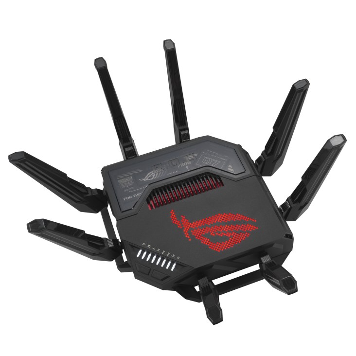 ASUS ROG Rapture GT-BE98 wireless router 10 Gigabit Ethernet Quad-band (2.4 GHz / 5 GHz-1 / 5 GHz-2 / 6 GHz) Black ASUS ROG Rapture GT-BE98 wireless router 10 Gigabit Ethernet Quad-band (2.4 GHz / 5 GHz-1 / 5 GHz-2 / 6 GHz) Black