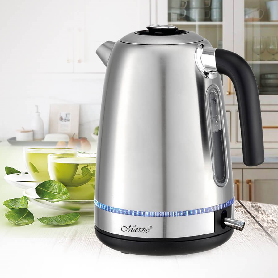 Maestro MR-050 Electric kettle with lighting, silver 1.7 L Maestro MR-050 Electric kettle with lighting, silver 1.7 L