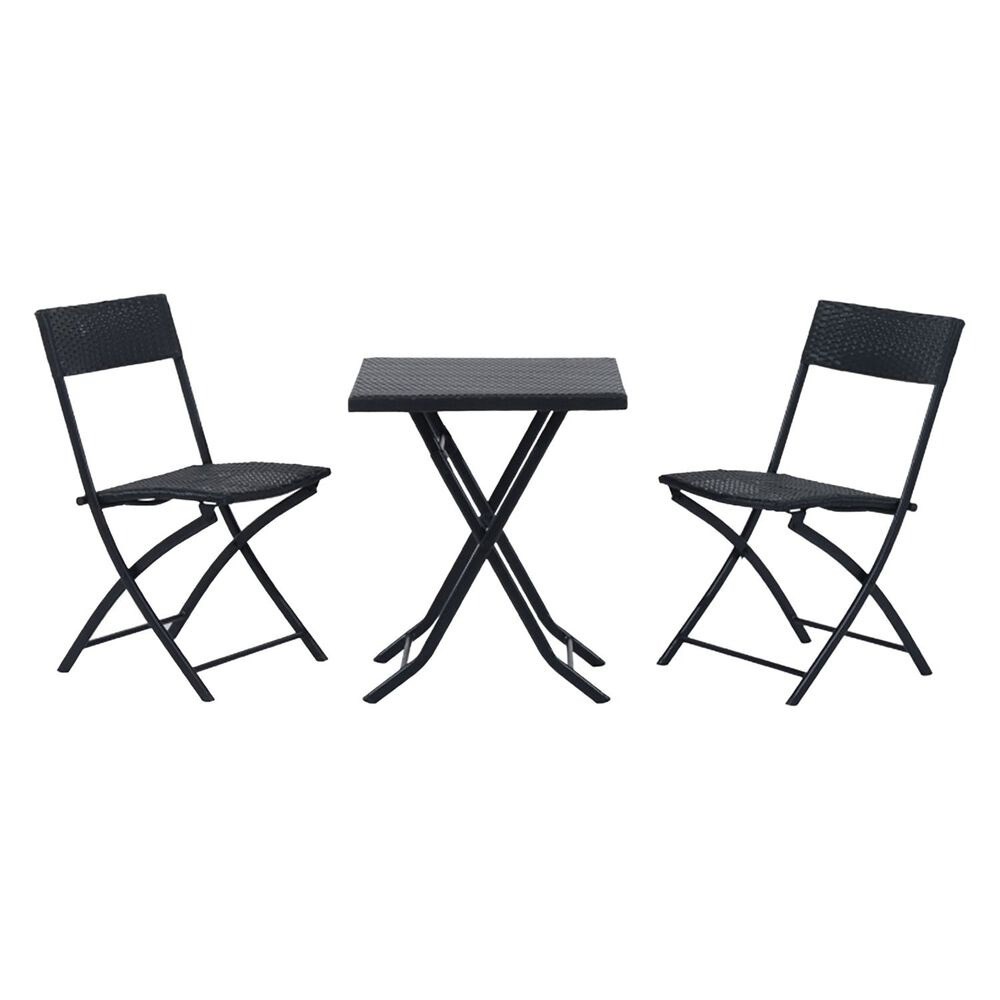 Extralink Small Black Forest Garden Furniture Set, Two Chairs + Black Table outdoor furniture set Extralink Small Black Forest Garden Furniture Set, Two Chairs + Black Table outdoor furniture set