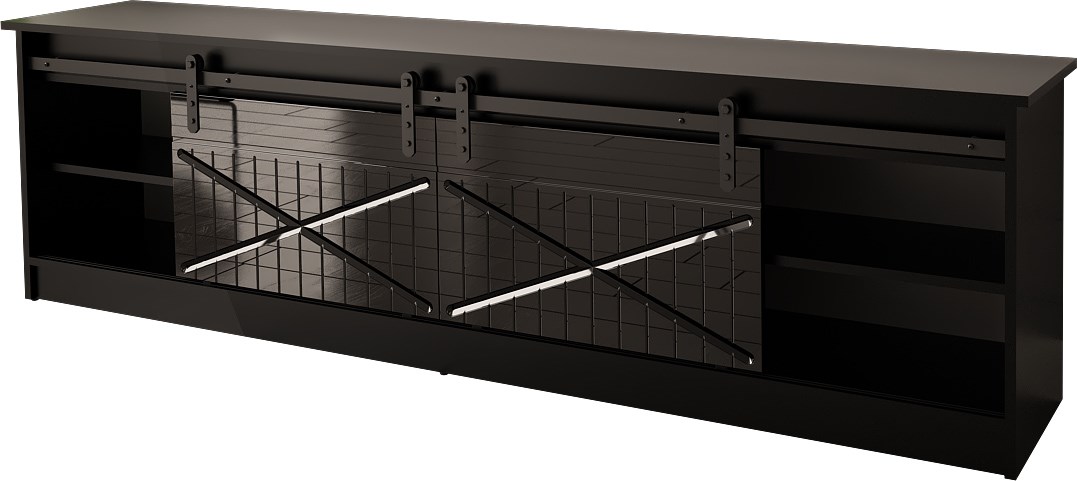 RTV GRANERO 200x56.7x35 black/black gloss cabinet RTV GRANERO 200x56.7x35 black/black gloss cabinet