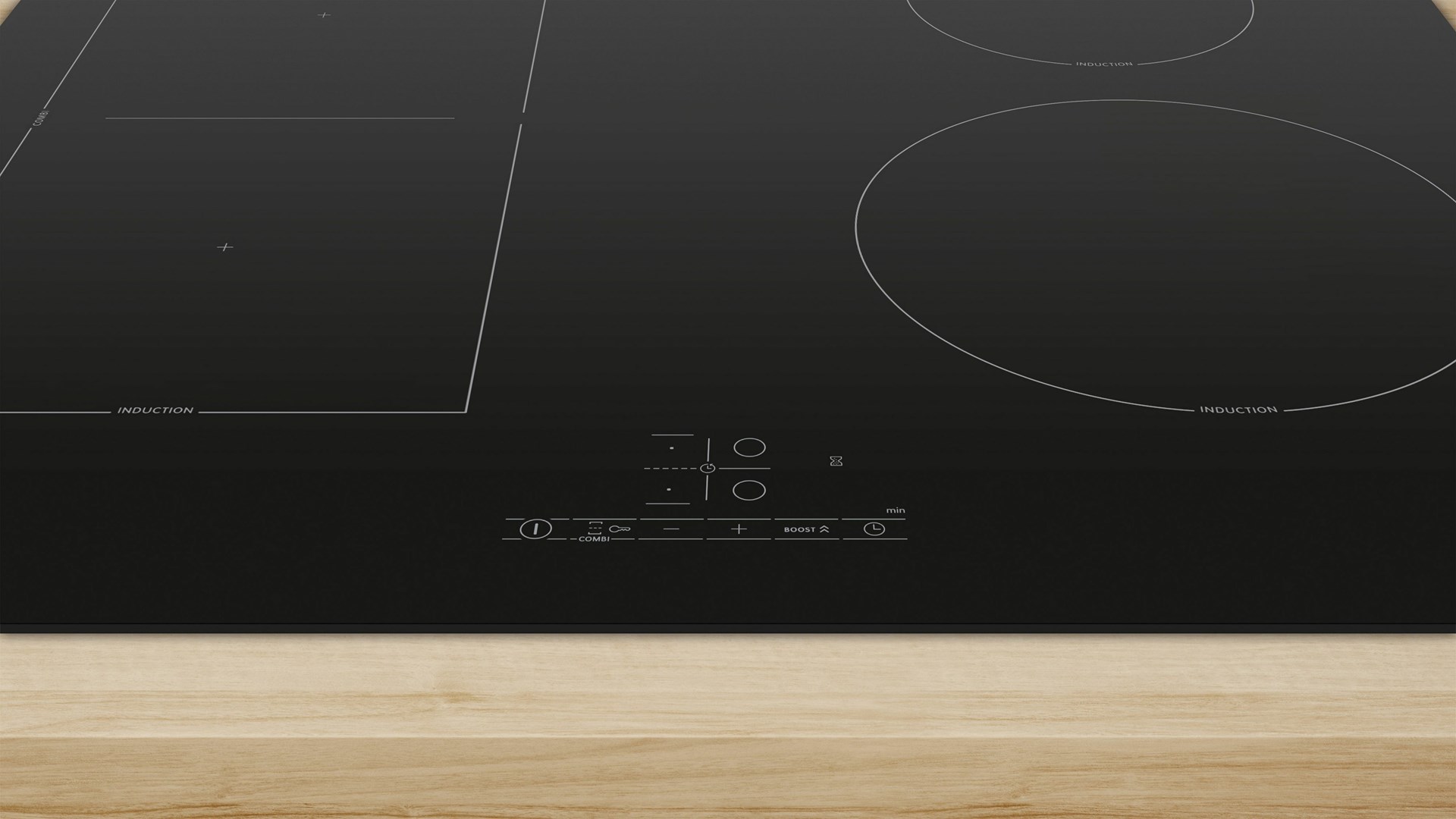 Bosch Serie 4 PVS61RBB5E hob Black Built-in 60 cm Zone induction hob 4 zone(s) Bosch Serie 4 PVS61RBB5E hob Black Built-in 60 cm Zone induction hob 4 zone(s)