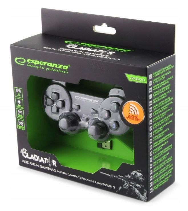 Esperanza EGG108K Gaming Controller Black USB 2.0 Gamepad Analogue / Digital PC, Playstation 3 Esperanza EGG108K Gaming Controller Black USB 2.0 Gamepad Analogue / Digital PC, Playstation 3