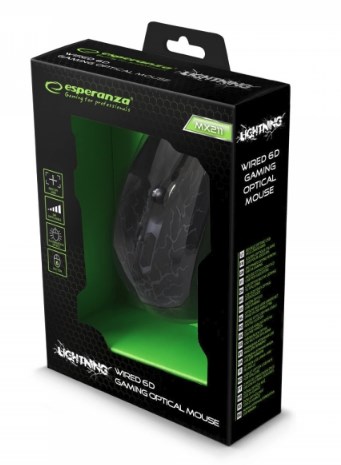 Esperanza EGM211R mouse Right-hand USB Type-A Optical 2400 DPI Esperanza EGM211R mouse Right-hand USB Type-A Optical 2400 DPI