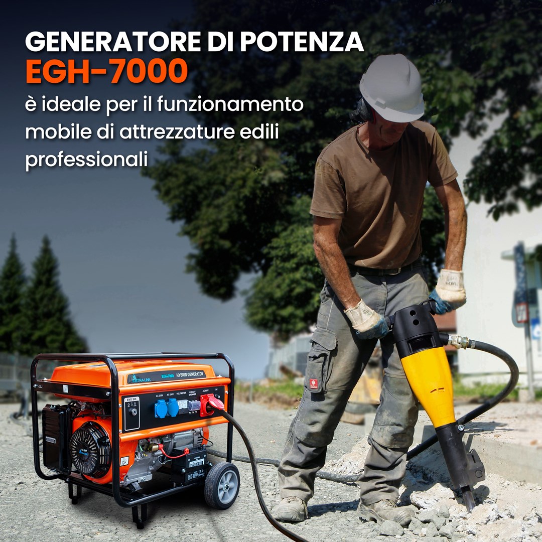 Extralink Power generator EGH-7000 hybrid, 7kW Extralink Power generator EGH-7000 hybrid, 7kW