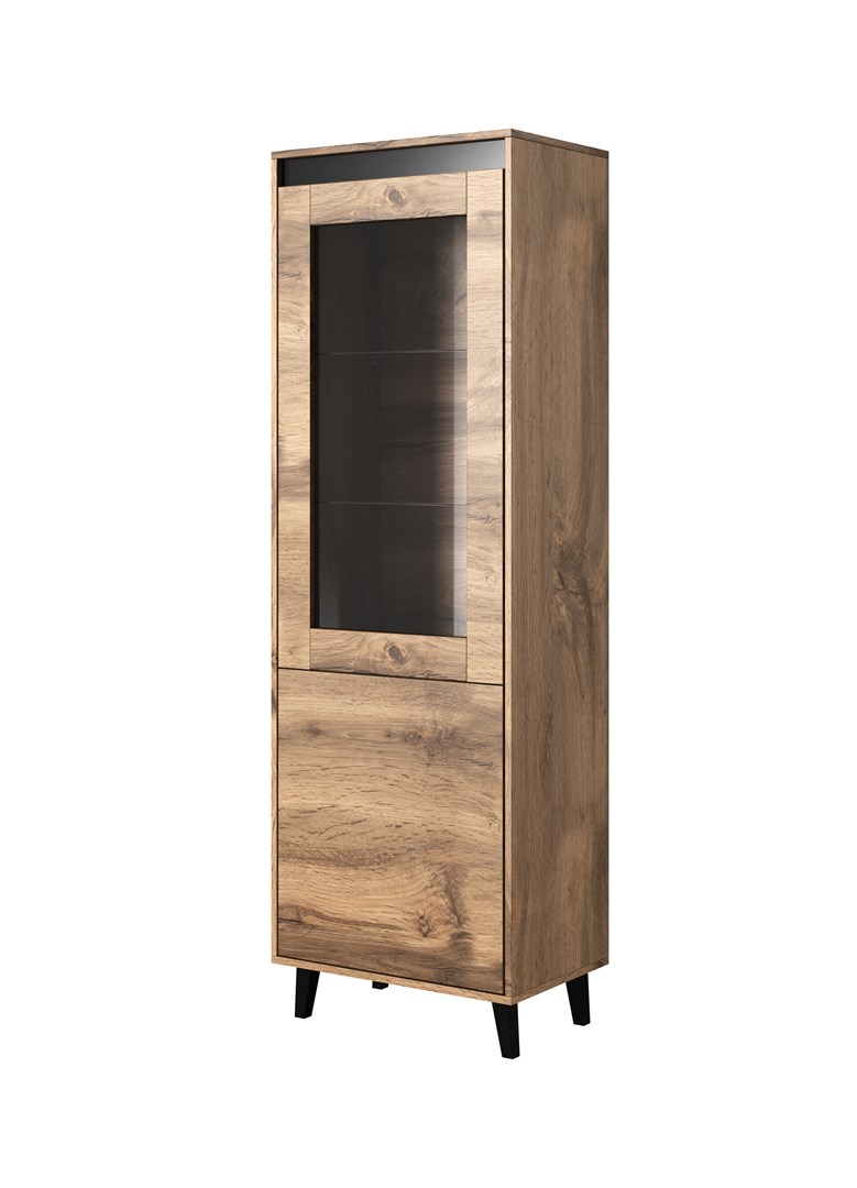 Cabinet NORD 60x38x182.5 cm oak wotan/anthracite Cabinet NORD 60x38x182.5 cm oak wotan/anthracite