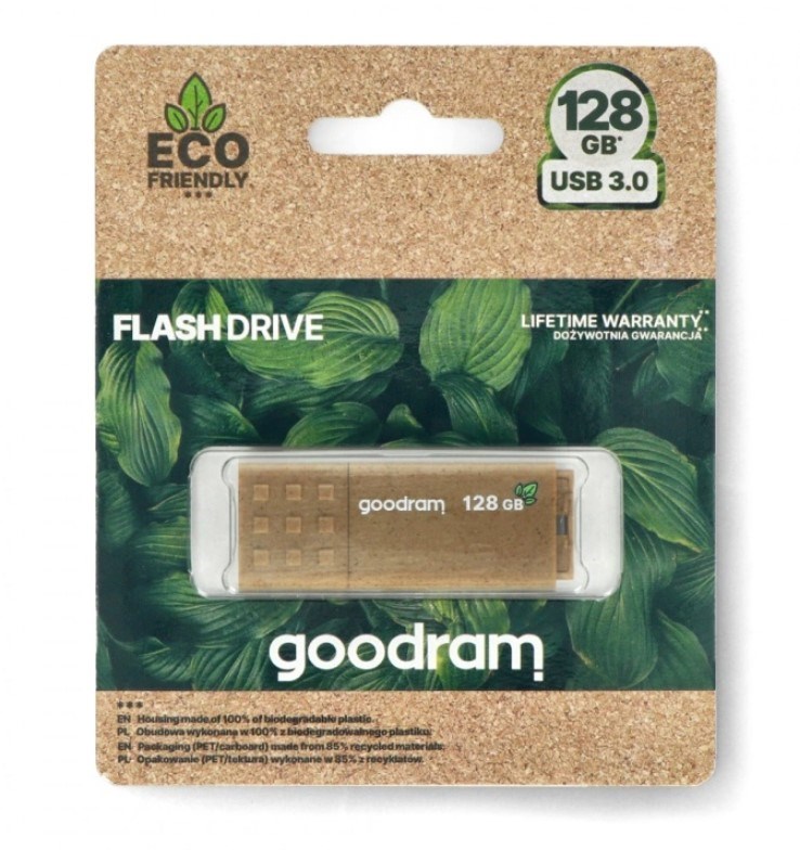 GOODRAM FLASHDRIVE 128 GB ECO FRIENDLY USB 3.0 RE GOODRAM FLASHDRIVE 128 GB ECO FRIENDLY USB 3.0 RE