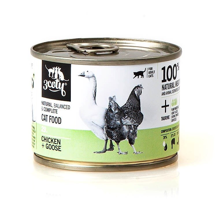 3COTY 29. Chicken and goose - wet cat food - 180g 3COTY 29. Chicken and goose - wet cat food - 180g