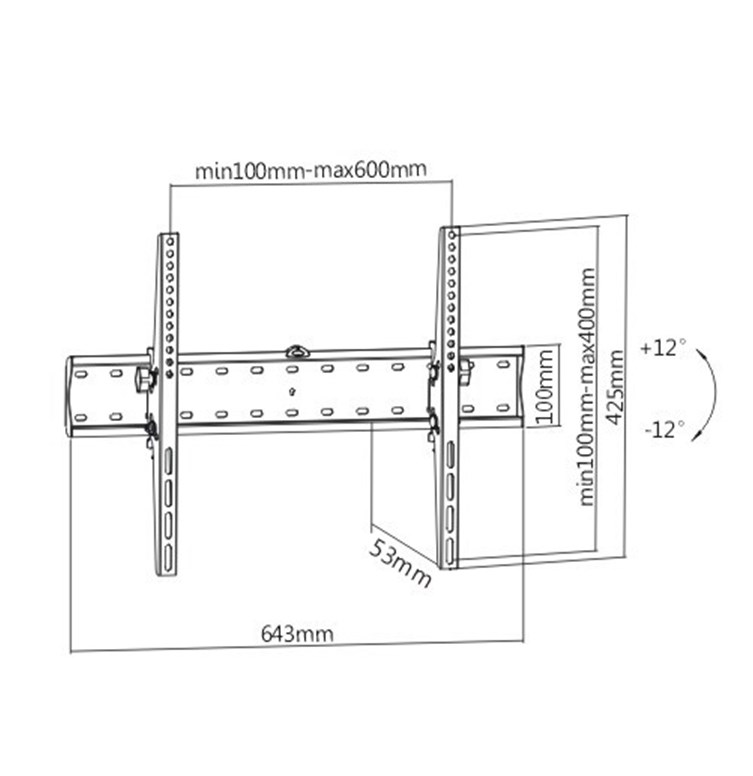 Gembird WM-70T-02 TV mount/stand 177.8 cm (70") Black Gembird WM-70T-02 TV mount/stand 177.8 cm (70") Black
