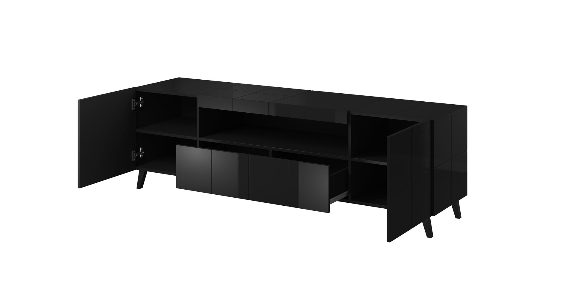 Cama TV stand REJA black gloss/black gloss Cama TV stand REJA black gloss/black gloss