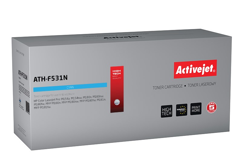 Activejet ATH-F531N toner (replacement for HP 205A CF531A; Supreme; 900 pages; cyan) Activejet ATH-F531N toner (replacement for HP 205A CF531A; Supreme; 900 pages; cyan)