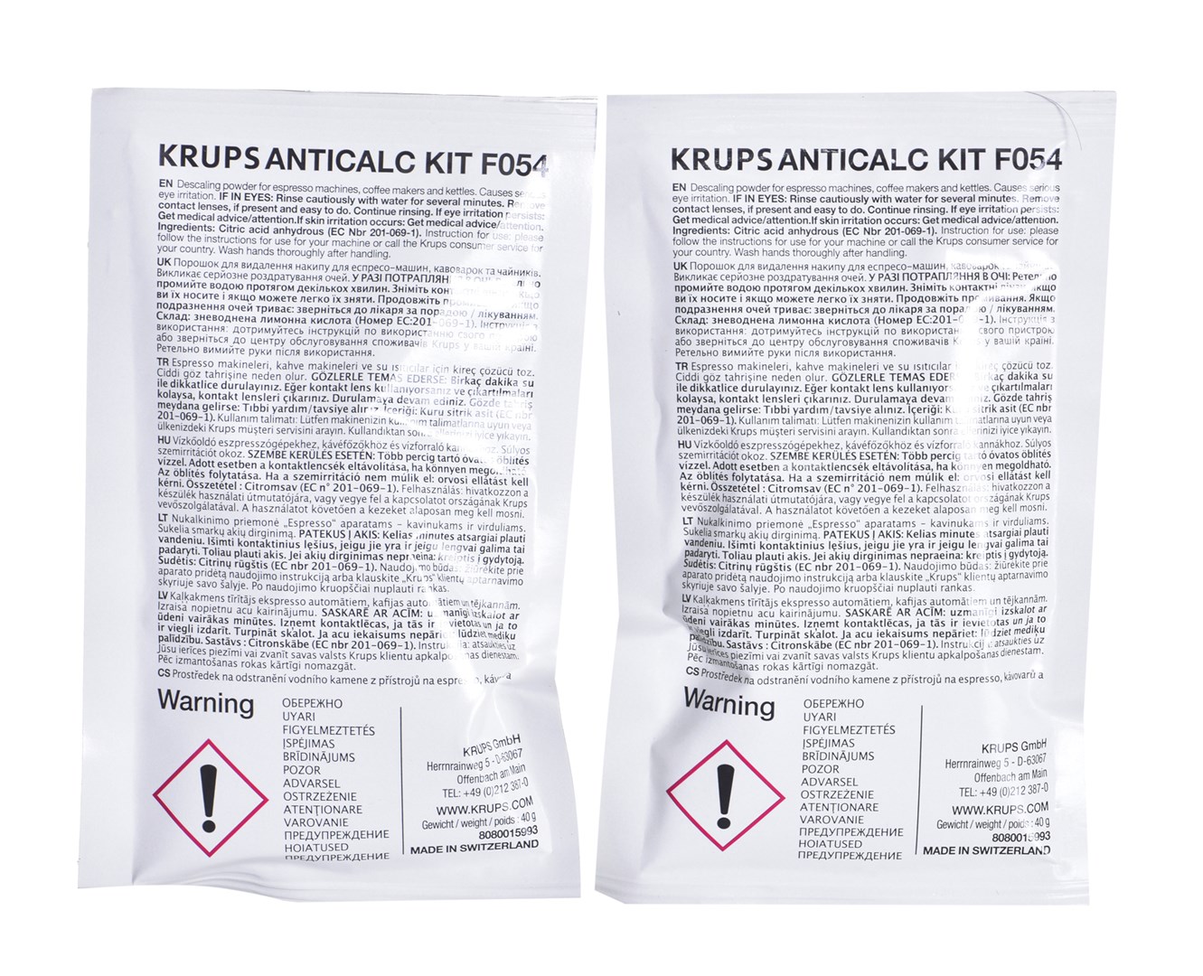 Krups F054001B descaler Domestic appliances Powder Krups F054001B descaler Domestic appliances Powder