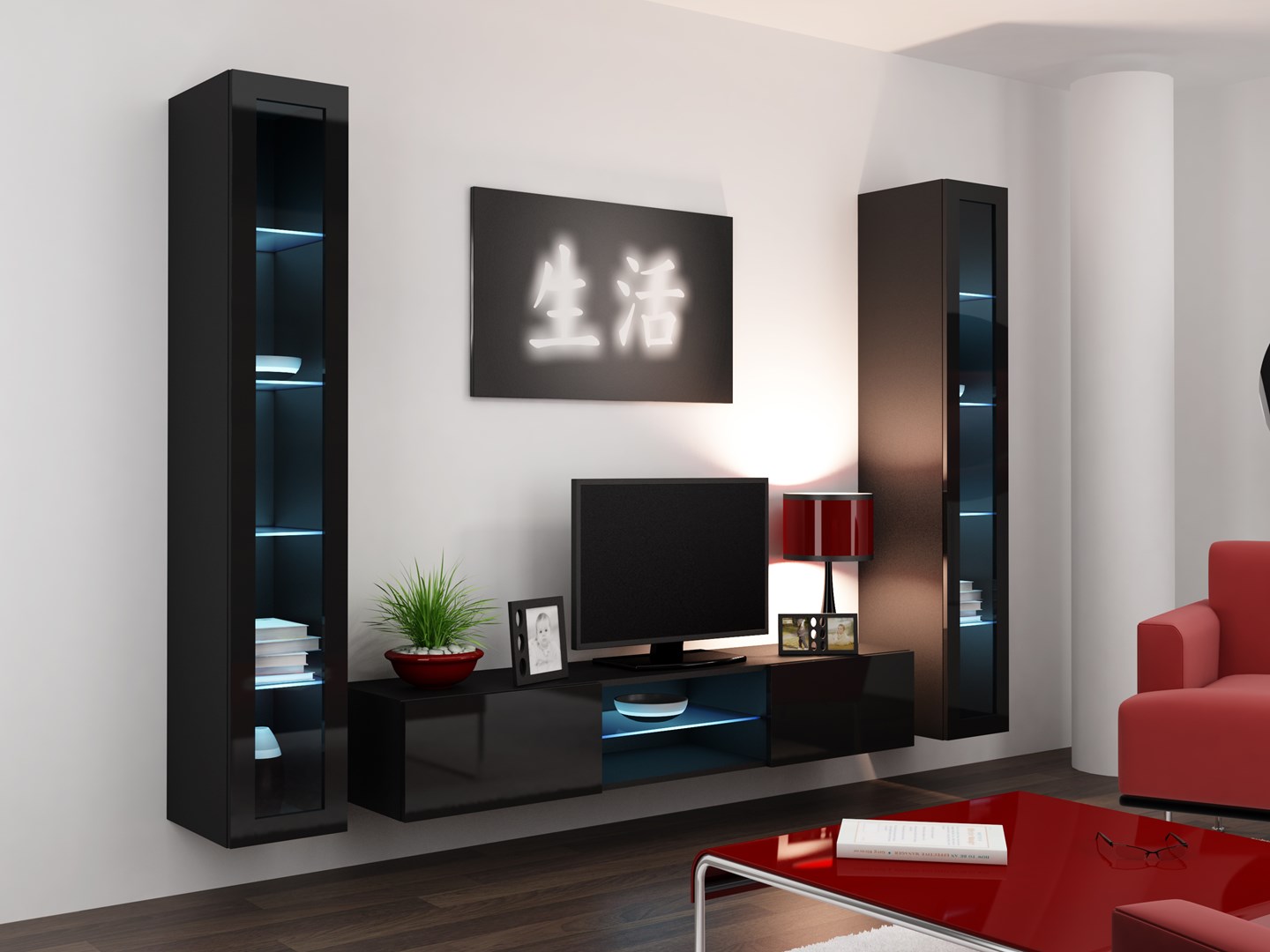 Cama Glass-case VIGO '180' 180/40/30 black/black gloss Cama Glass-case VIGO '180' 180/40/30 black/black gloss