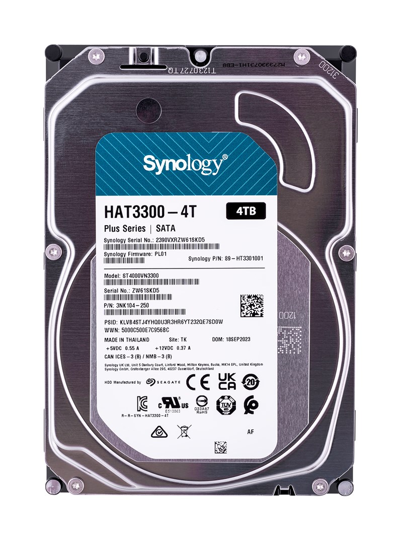 Synology ?HAT3300-4T NAS 4TB SATA 3.5 HDD 3.5" 4.1 TB Serial ATA Synology ?HAT3300-4T NAS 4TB SATA 3.5 HDD 3.5" 4.1 TB Serial ATA