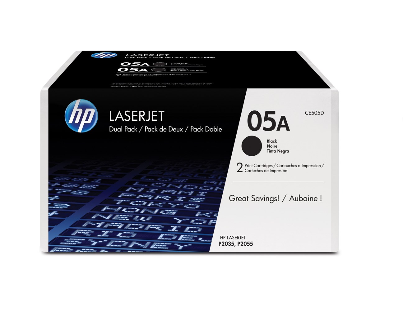 HP 05A 2-pack Black Original LaserJet Toner Cartridges HP 05A 2-pack Black Original LaserJet Toner Cartridges