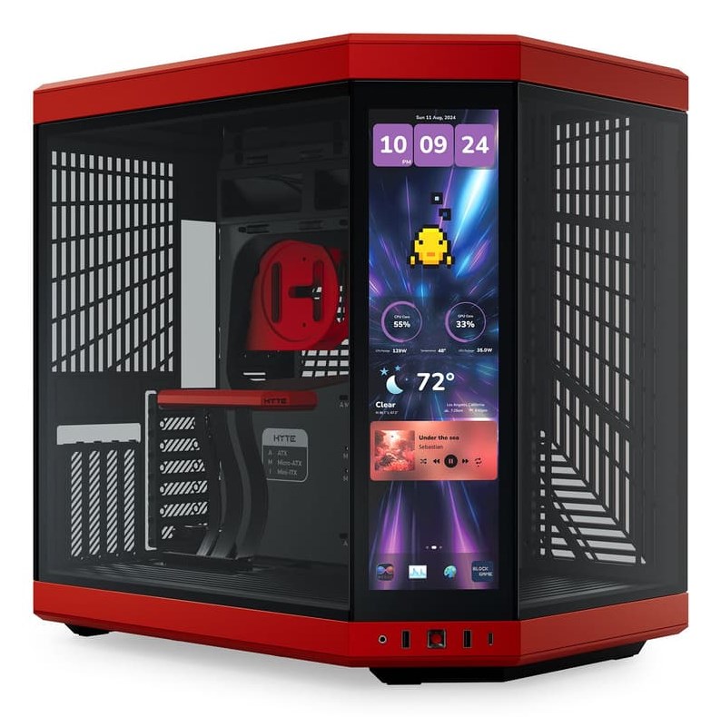 HYTE Y70 Touch Infinite Midi Tower Black, Cherry colour HYTE Y70 Touch Infinite Midi Tower Black, Cherry colour