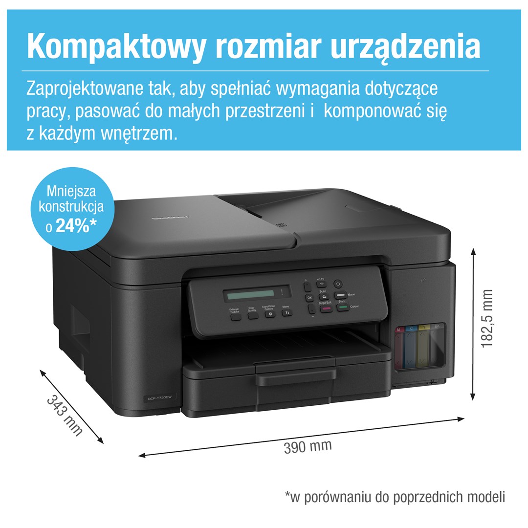 Brother DCP-T730DW Inkjet A4 6000 x 1200 DPI 27 ppm Wi-Fi Brother DCP-T730DW Inkjet A4 6000 x 1200 DPI 27 ppm Wi-Fi