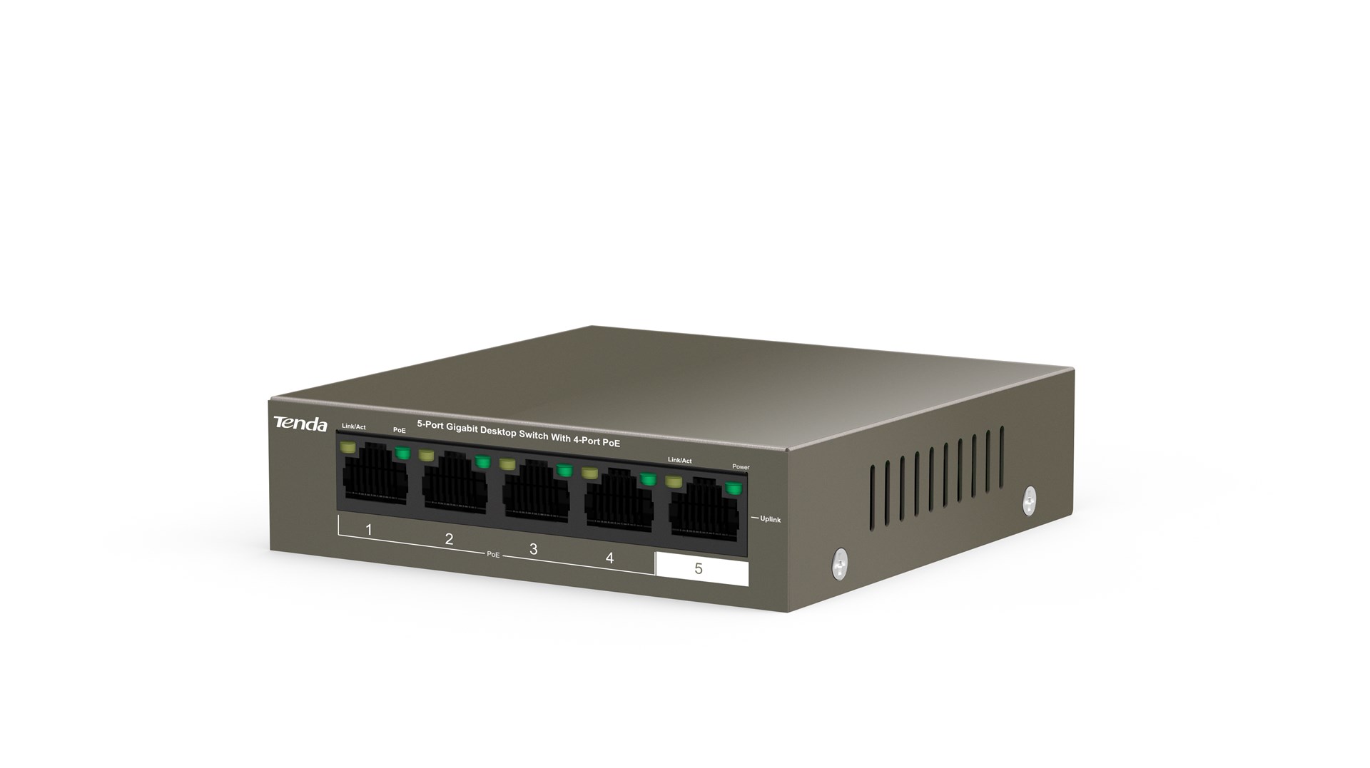 Tenda TEG1105P-4-63W-EU network switch Gigabit Ethernet (10/100/1000) Power over Ethernet (PoE) Grey Tenda TEG1105P-4-63W-EU network switch Gigabit Ethernet (10/100/1000) Power over Ethernet (PoE) Grey