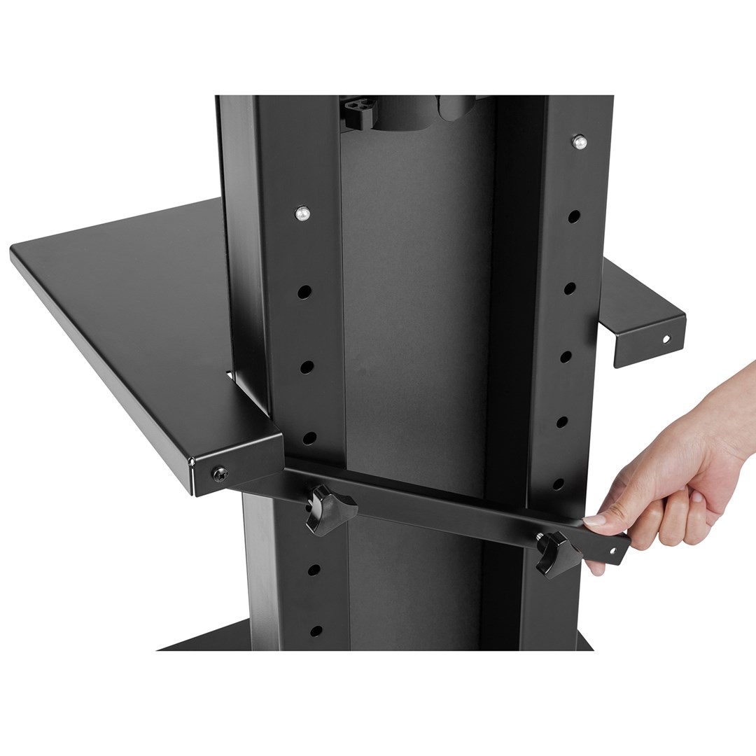 Maclean MC-865 Professional Modern TV Floor Stand with a Shelf for 37" - 70" Screens, max load 40kg, max VESA 600x400, Adjustable height, TV Entertainment Station Maclean MC-865 Professional Modern TV Floor Stand with a Shelf for 37" - 70" Screens, max load 40kg, max VESA 600x400, Adjustable height, TV Entertainment Station