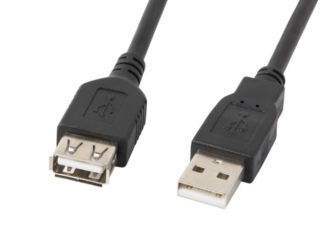 Lanberg CA-USBE-10CC-0007-BK USB cable USB 2.0 0.7 m USB A Black Lanberg CA-USBE-10CC-0007-BK USB cable USB 2.0 0.7 m USB A Black