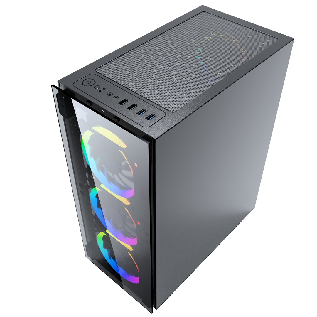 Gembird CCC-FC-1500RGB computer case Midi Tower Black, Transparent Gembird CCC-FC-1500RGB computer case Midi Tower Black, Transparent