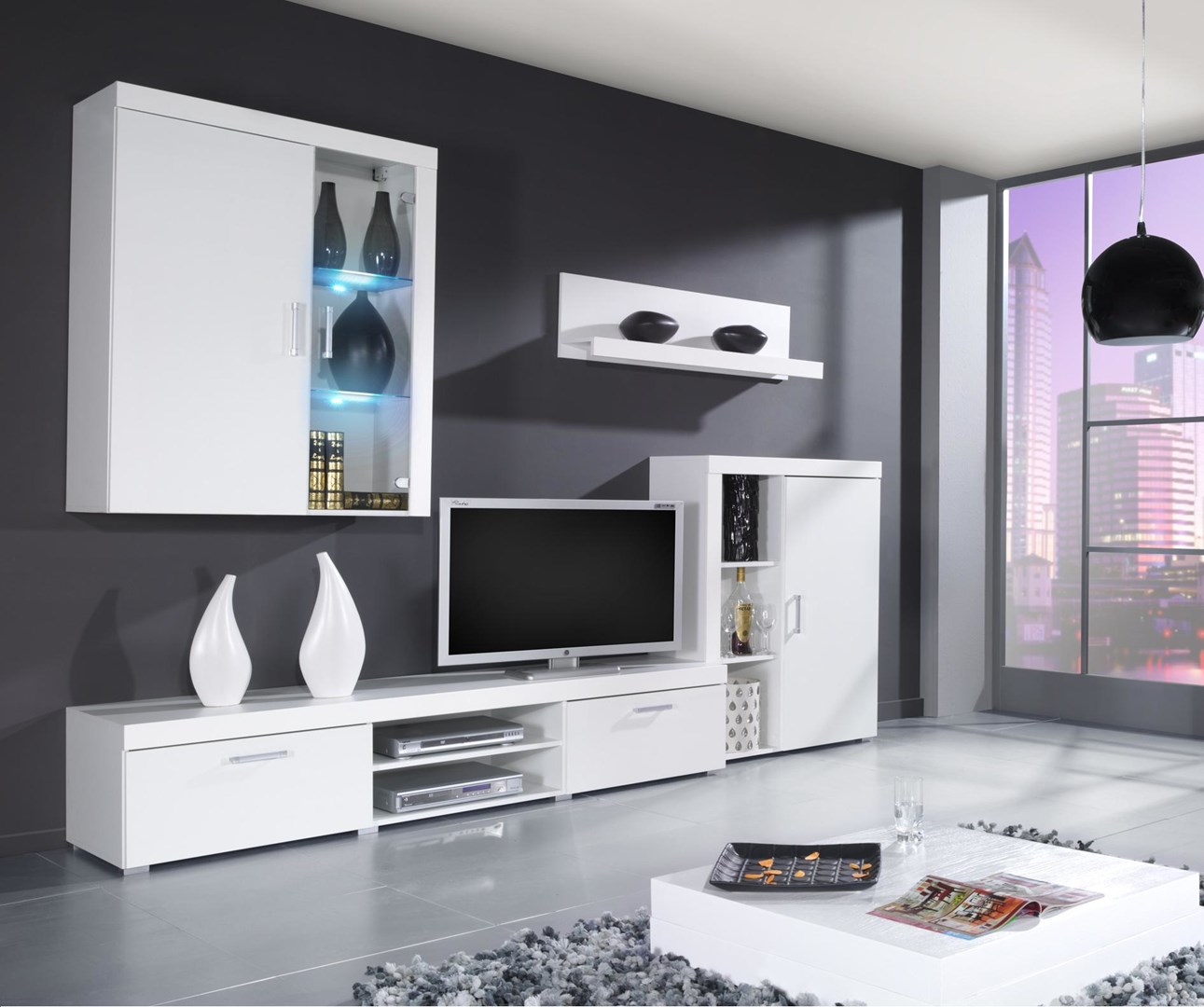 Cama bookcase SAMBA white/white gloss Cama bookcase SAMBA white/white gloss