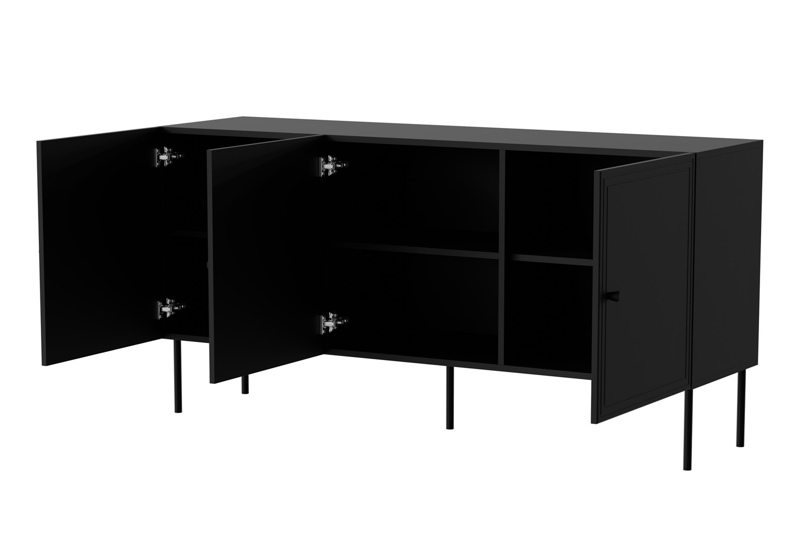 Cama 3D chest of drawers PALAZZO BIS 151x40x75 matte black Cama 3D chest of drawers PALAZZO BIS 151x40x75 matte black