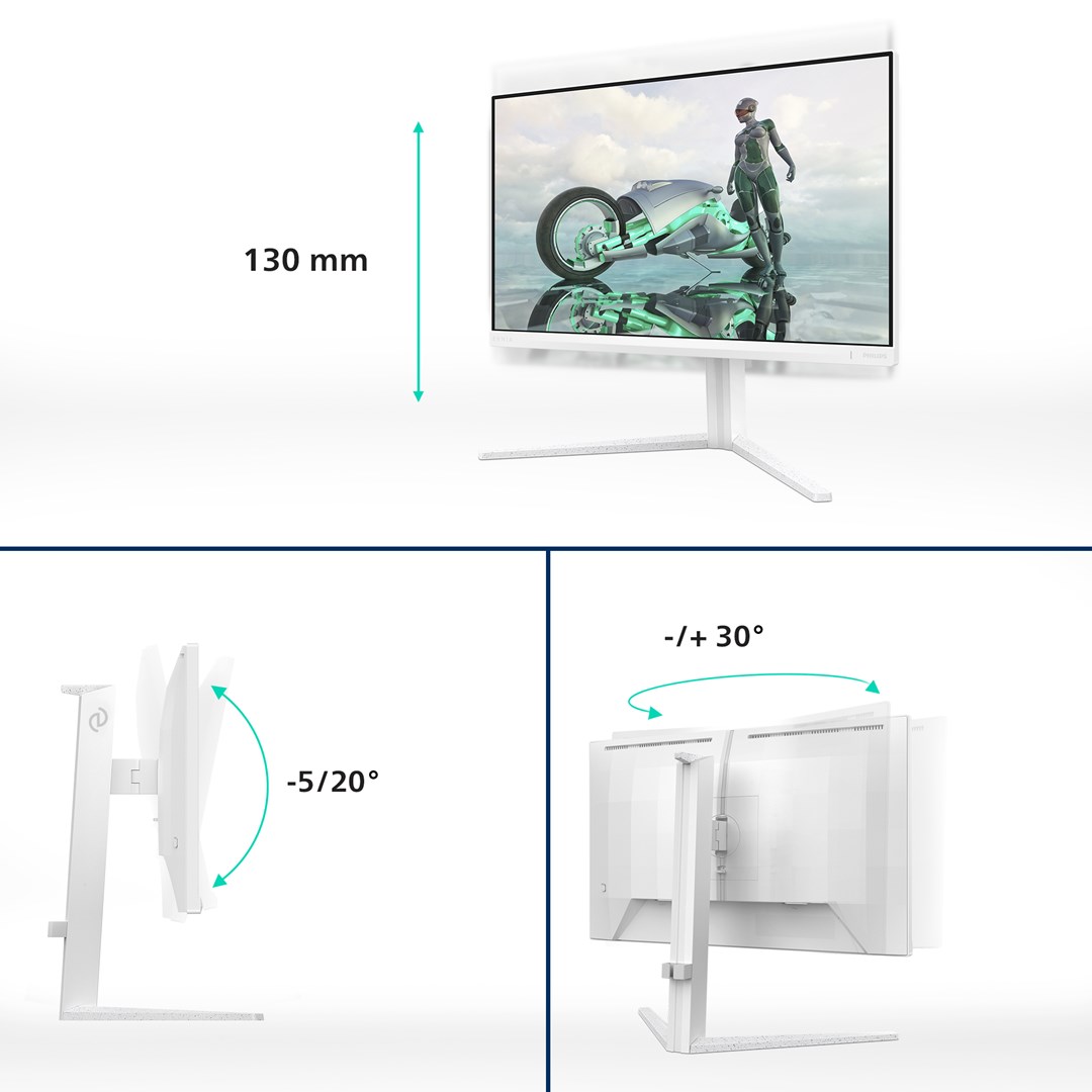 Philips Evnia 27M2N3201A/00 computer monitor 68.6 cm (27") 1920 x 1080 pixels Full HD LCD White Philips Evnia 27M2N3201A/00 computer monitor 68.6 cm (27") 1920 x 1080 pixels Full HD LCD White