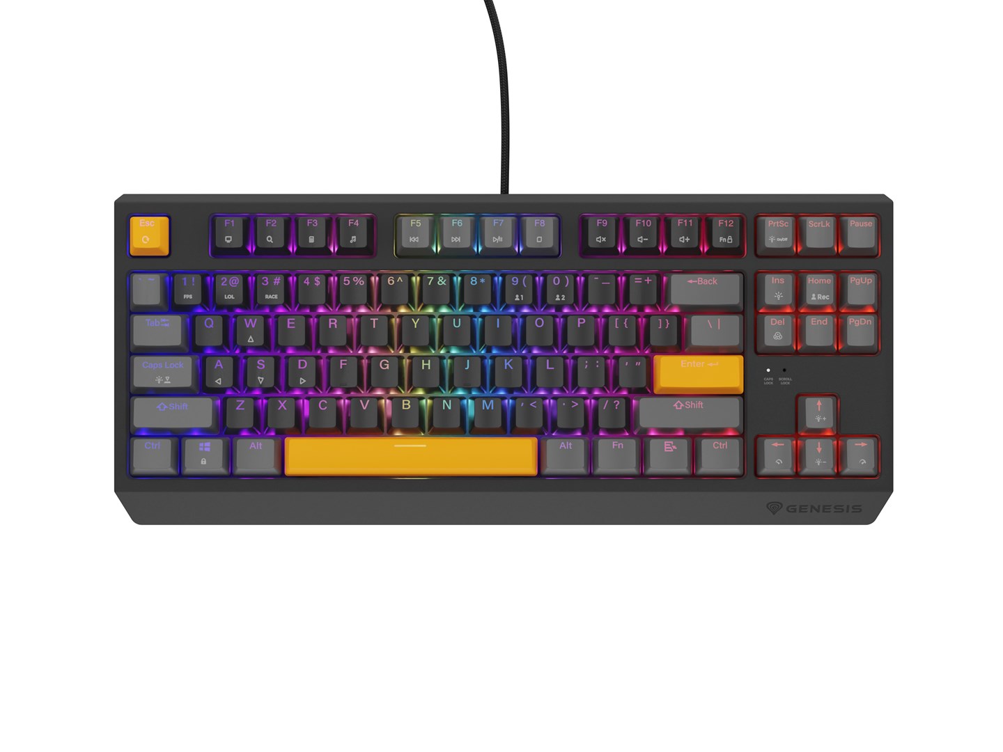 GENESIS Thor 230 TKL keyboard Gaming USB + RF Wireless + Bluetooth QWERTY Black, Grey, Orange GENESIS Thor 230 TKL keyboard Gaming USB + RF Wireless + Bluetooth QWERTY Black, Grey, Orange