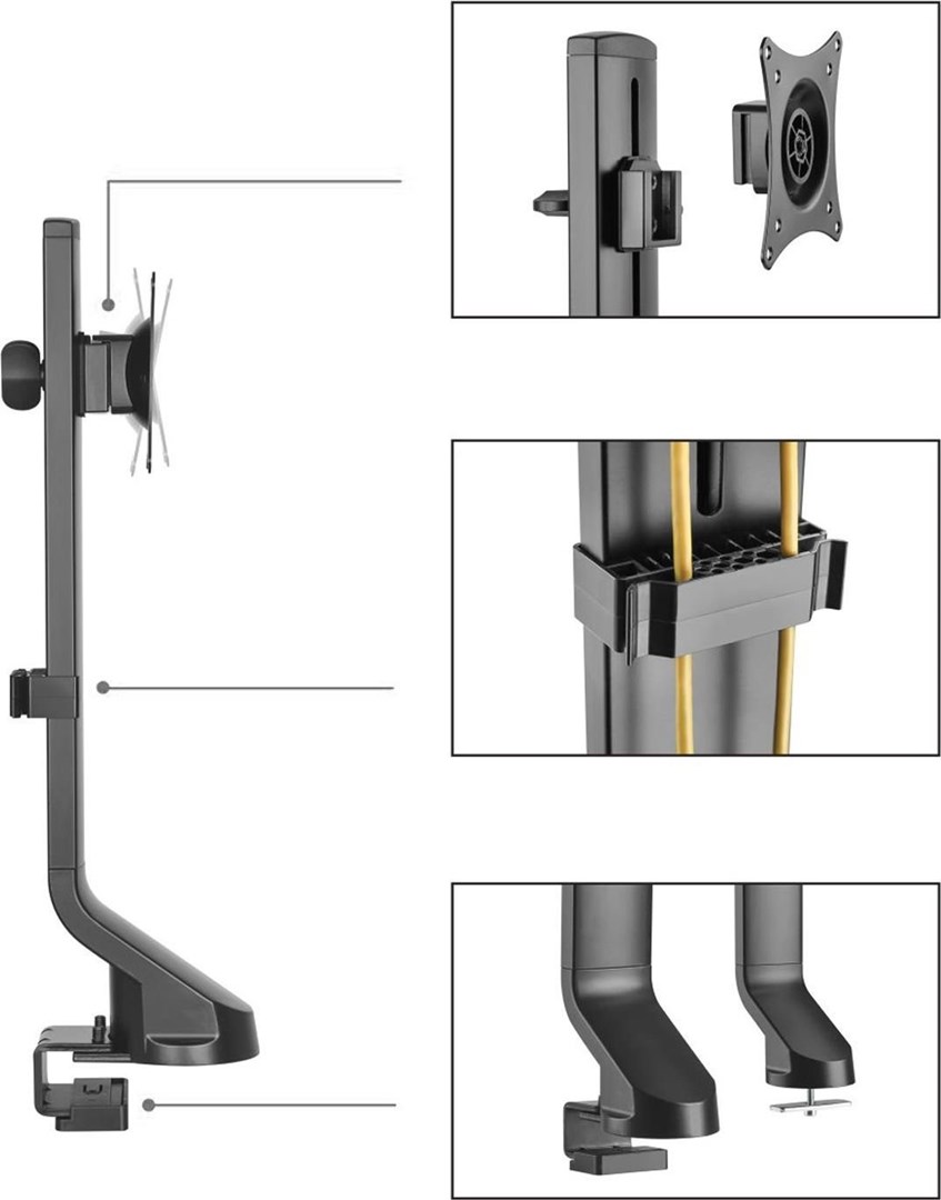 Maclean Monitor Desk Mount 17"-32" 8kg MC-853 Maclean Monitor Desk Mount 17"-32" 8kg MC-853