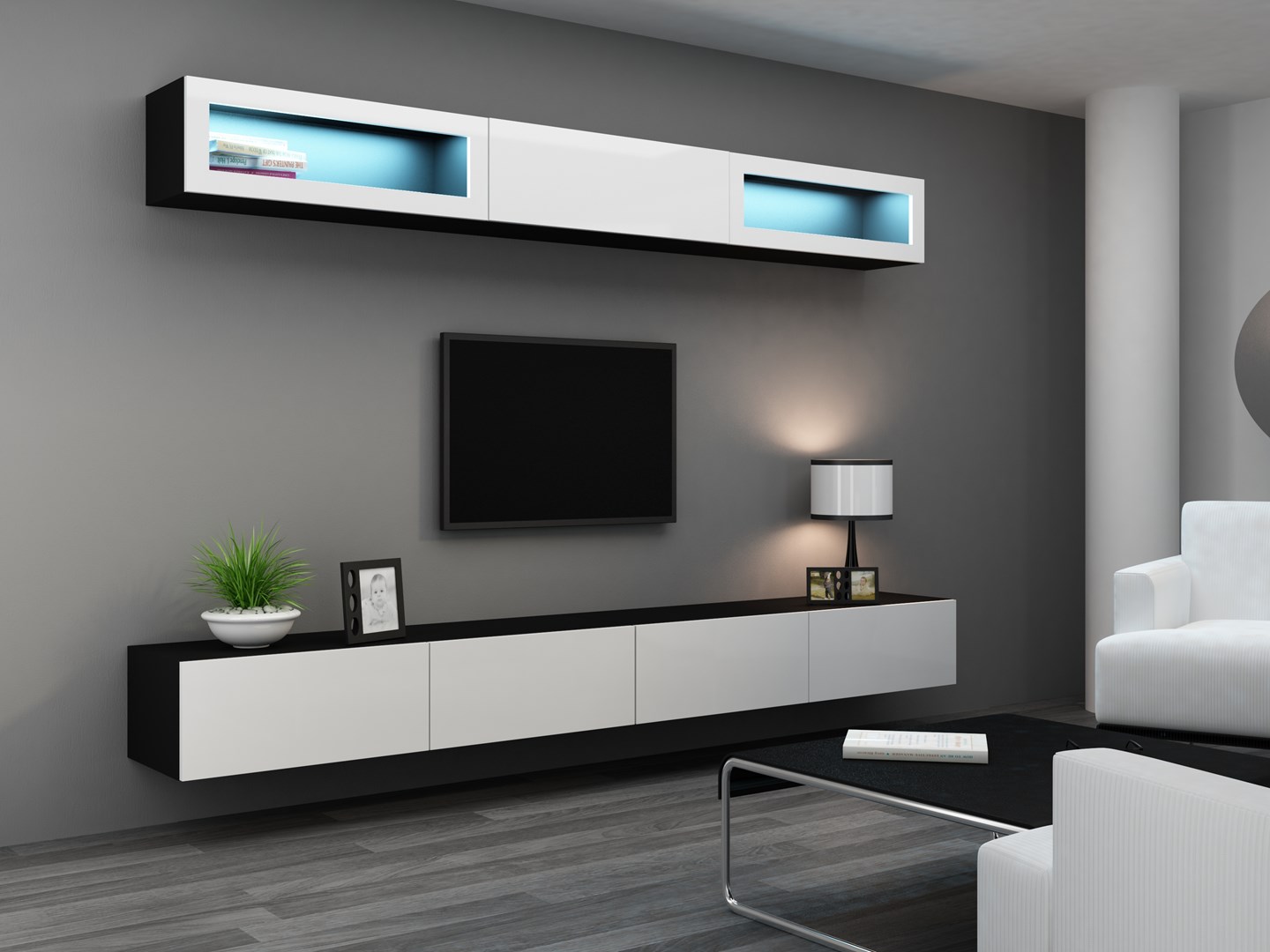 Cama Cabinet VIGO "90" full 90/35/32 black/white gloss Cama Cabinet VIGO "90" full 90/35/32 black/white gloss