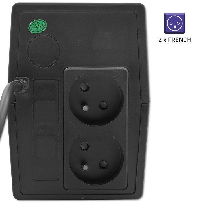 Qoltec 53772 uninterruptible power supply (UPS) Line-Interactive 0.65 kVA 360 W 1 AC outlet(s) Qoltec 53772 uninterruptible power supply (UPS) Line-Interactive 0.65 kVA 360 W 1 AC outlet(s)